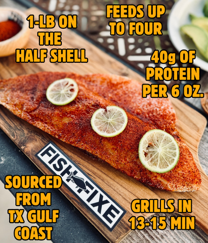 Texas Redfish on the Halfshell - 1 lb. side (Add On)
